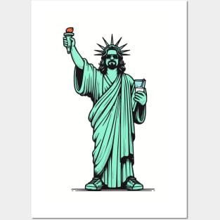 The Dude Lebowski Statue of Liberty Posters and Art
